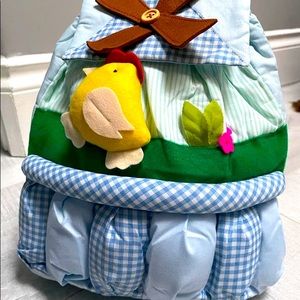 NEW Brown Windmill designs kids backpack